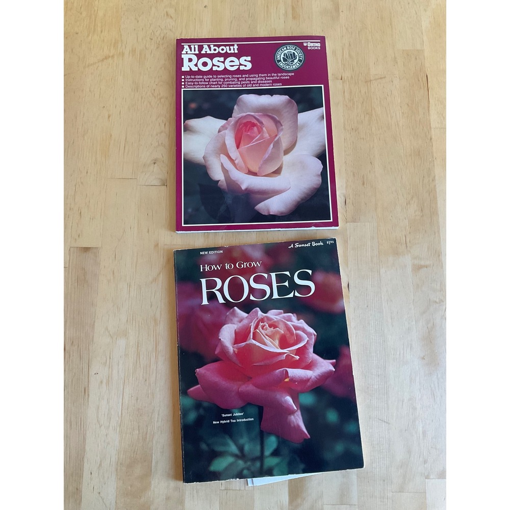 Vintage Rose Gardening Books All About Roses Ortho & How to Grow Roses Sunset